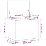 vidaXL Úložná krabica s viečkom Čierny dub 60x42x46 cm Inžinierske drevo – Obrázok 11