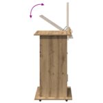 vidaXL Prednáškový pult s kolieskami z umelej borovice – Obrázok 12