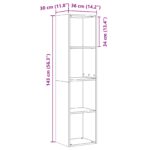 vidaXL Skrinka na knihy/TV skrinka Čierny dub 36x30x143 cm – Obrázok 10