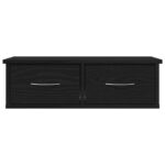 vidaXL Nástenná polica so zásuvkou čierny dub 60x26x18,5 cm kompozitné drevo – Obrázok 7