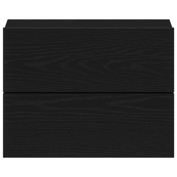 vidaXL Nočné stolíky 2 ks Čierne Dub 40x30x30 cm Z materiálu kompozitné drevo – Obrázok 7