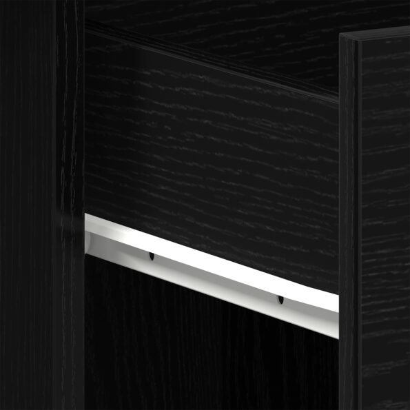 vidaXL Stôl čierny dub 100x50x76 cm z konštruovaného dreva – Obrázok 10