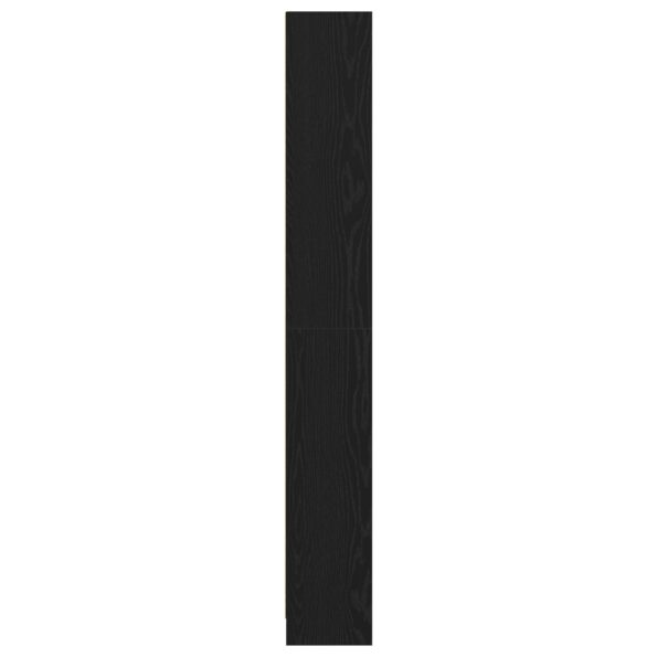 vidaXL Čierny dubový knihovník - 60x24x176 cm – Obrázok 6