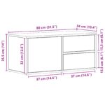 vidaXL TV stojan z Artisan duba 80x34x35,5 cm z inžinierskeho dreva – Obrázok 10