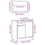 vidaXL Kúpeľňová skriňa so zrkadlom, čierny dub, 60x33x61 cm, z kvalitného dreva – Obrázok 11