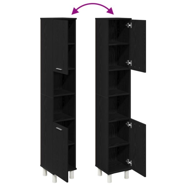 vidaXL Kúpeľňová skrinka Čierny dub 30x30x179 cm, vyrobená z dreva – Obrázok 10