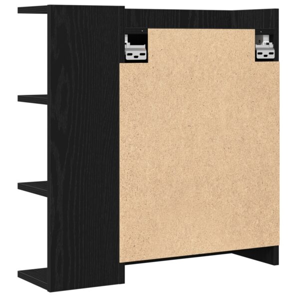 vidaXL Zrkadlový kúpeľňový kabinet Čierny dub 62,5x20,5x64cm z kompozitného dreva – Obrázok 6