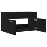 vidaXL Kúpeľňová umývadlová skrinka Čierny dub 80x38,5x46 cm z kompozitného dreva – Obrázok 5