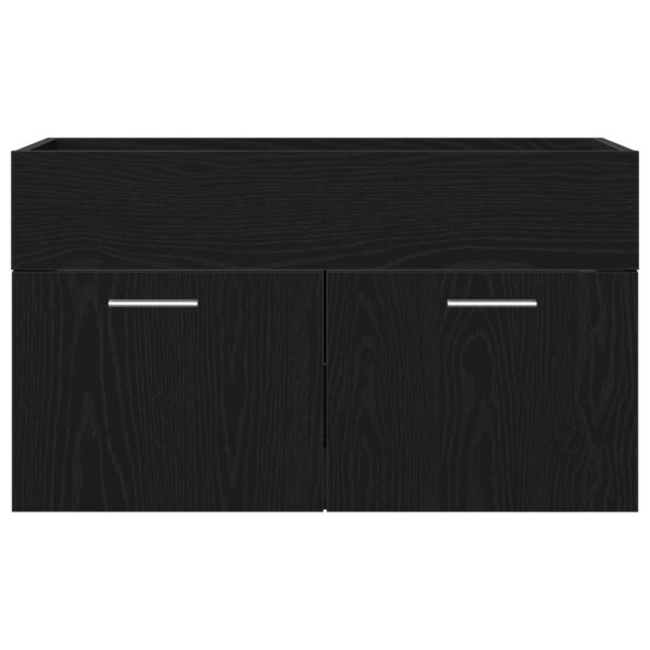 vidaXL Kúpeľňová umývadlová skrinka Čierny dub 80x38,5x46 cm z kompozitného dreva – Obrázok 7
