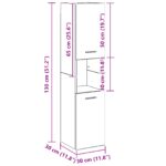 vidaXL Kúpeľňová skriňa Čierny dub 30 x 30 x 130 cm Kompozitné drevo – Obrázok 12