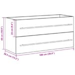 vidaXL Kúpeľňová skrinka pod umývadlo Staré drevo 100x38,5x48 cm Umelé drevo – Obrázok 11
