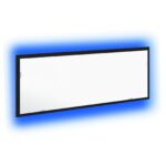 vidaXL LED zrkadlo do kúpeľne čierne dub 100x8,5x37 cm z inžinierovaného dreva – Obrázok 2