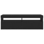 vidaXL TV skrinka s LED čierny dub 120x35x40 cm z inžinierskeho dreva – Obrázok 6