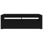 vidaXL TV skrinka s LED čierny dub 120x35x40 cm kompozitné drevo – Obrázok 7