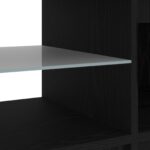 vidaXL Televízny stolík s LED svetlami, čierny dub, 140x40x35,5 cm, z kvalitného dreva – Obrázok 12