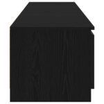 vidaXL Televízny stolík s LED svetlami, čierny dub, 140x40x35,5 cm, z kvalitného dreva – Obrázok 8