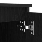 vidaXL Televízny stolík s LED svetlami, čierny dub, 140x40x35,5 cm, z kvalitného dreva – Obrázok 9