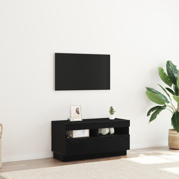 862566_1.jpg vidaXL TV skrinka s LED osvetlením, čierny dub, 80x35x40 cm, kompozitné drevo – Obrázok 1