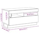 vidaXL TV skrinka s LED osvetlením, čierny dub, 80x35x40 cm, kompozitné drevo – Obrázok 12