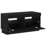 vidaXL TV skrinka s LED osvetlením, čierny dub, 80x35x40 cm, kompozitné drevo – Obrázok 4