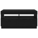 vidaXL TV skrinka s LED osvetlením, čierny dub, 80x35x40 cm, kompozitné drevo – Obrázok 7
