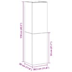 vidaXL TV skrinka čierna dub 30,5x30x110 cm z inžinierskeho dreva – Obrázok 12
