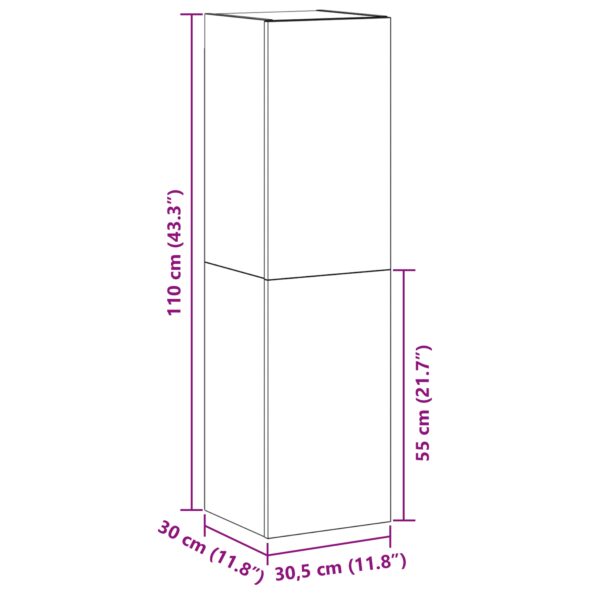 862572_12.jpg vidaXL TV skrinka čierna dub 30,5x30x110 cm z inžinierskeho dreva – Obrázok 12