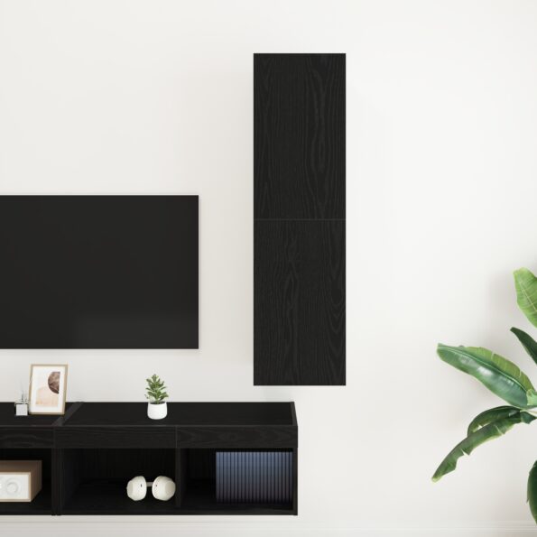 862572_4.jpg vidaXL TV skrinka čierna dub 30,5x30x110 cm z inžinierskeho dreva – Obrázok 4