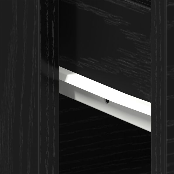 vidaXL Nočný stolík Čierny 40x30x39 cm z kompozitného dreva – Obrázok 10