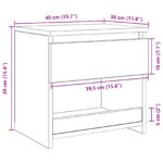 vidaXL Nočný stolík Čierny 40x30x39 cm z kompozitného dreva – Obrázok 11