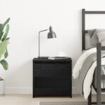 vidaXL Nočný stolík Čierny 40x30x39 cm z kompozitného dreva – Obrázok 4