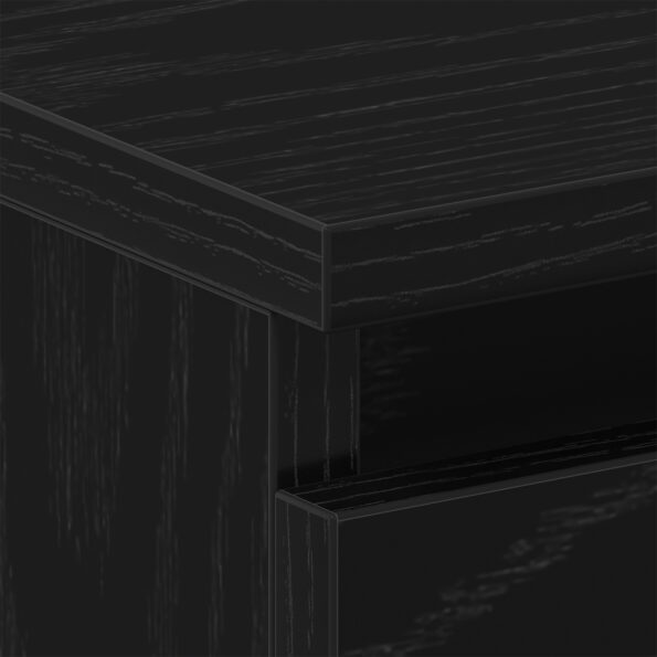 vidaXL Nočný stolík Čierny 40x30x39 cm z kompozitného dreva – Obrázok 9