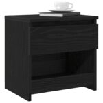 vidaXL Nočné stolíky 2 ks Čierne Dub 40x30x39 cm Kompozitné drevo – Obrázok 3