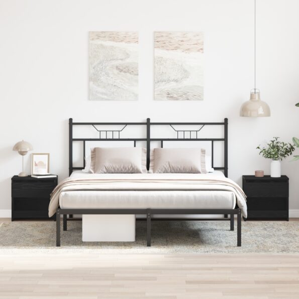 862575_4.jpg vidaXL Nočné stolíky 2 ks Čierne Dub 40x30x39 cm Kompozitné drevo – Obrázok 4