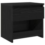 vidaXL Nočné stolíky 2 ks Čierne Dub 40x30x39 cm Kompozitné drevo – Obrázok 5