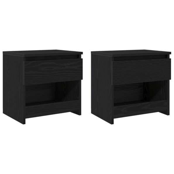 862575_6.jpg vidaXL Nočné stolíky 2 ks Čierne Dub 40x30x39 cm Kompozitné drevo – Obrázok 6