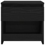 vidaXL Nočné stolíky 2 ks Čierne Dub 40x30x39 cm Kompozitné drevo – Obrázok 8