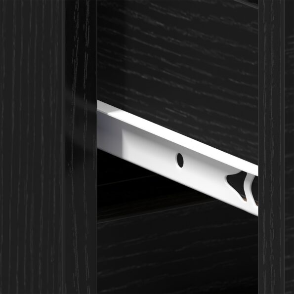 vidaXL Nočný stolík so drevenou nohou čierny dub 40x35x69 cm – Obrázok 10