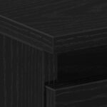 vidaXL Nočný stolík so drevenou nohou čierny dub 40x35x69 cm – Obrázok 9