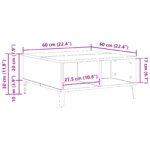 vidaXL Konferenčný stolík Staré drevo 60 x 60 x 30 cm – Obrázok 10