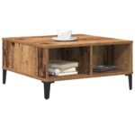 vidaXL Konferenčný stolík Staré drevo 60 x 60 x 30 cm – Obrázok 3
