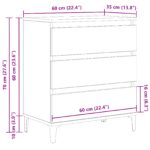vidaXL Servírovacia skriňa Čierny dub 60x35x70 cm Kompozitné drevo – Obrázok 12