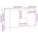 vidaXL Servírovacia skriňa Čierny dub 104x35x70 cm z inžinierskeho dreva – Obrázok 12