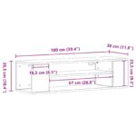 vidaXL Nástenná TV skrinka staré drevo 100x30x26,5 cm z kompozitného dreva – Obrázok 10