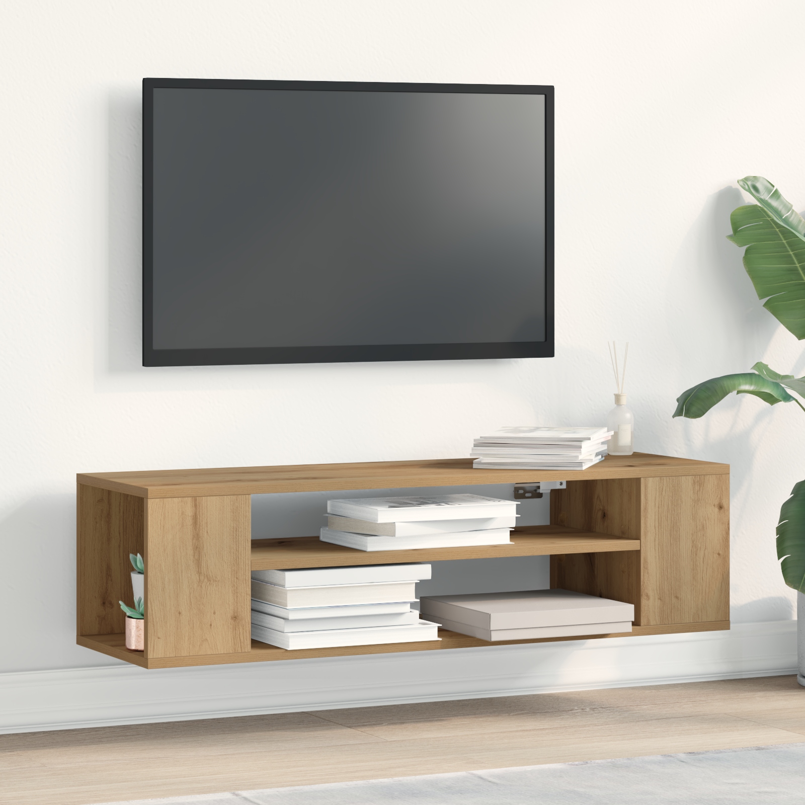 862599_1.jpg vidaXL TV skrinka artisian oak 100 x 30 x 26,5 cm Kompozitné drevo – Obrázok 1