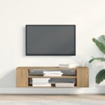 vidaXL TV skrinka artisian oak 100 x 30 x 26,5 cm Kompozitné drevo – Obrázok 4