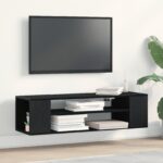 vidaXL TV skrinka Čierny dub 100 x 30 x 26,5 cm Kompozitné drevo