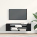 vidaXL TV skrinka Čierny dub 100 x 30 x 26,5 cm Kompozitné drevo – Obrázok 4