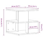 vidaXL Bočná tabuľa Čierny Dub 40x40x40 cm z inžinierskeho dreva – Obrázok 9