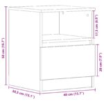 vidaXL Nočný stolík Čierny dub 40 x 40 x 50 cm Kompozitné drevo – Obrázok 11